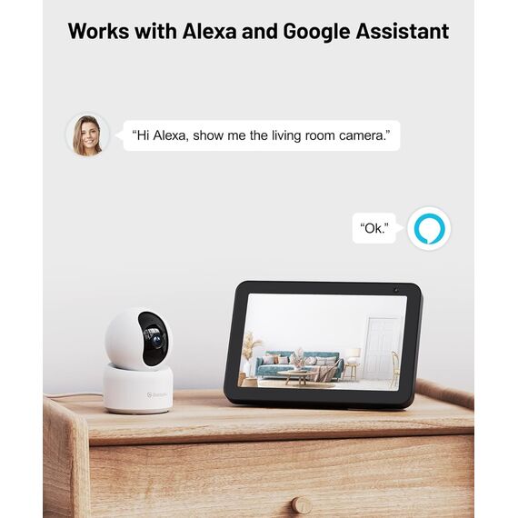 GALAYOU 3 K (5 MP) Babyphone Überwachungskamera WiFi – Überwachungskamera für den Innenbereich für Babys, menschliche Erkennung AI, intelligentes 360°-Tracking mit kontinuierlicher Aufnahme