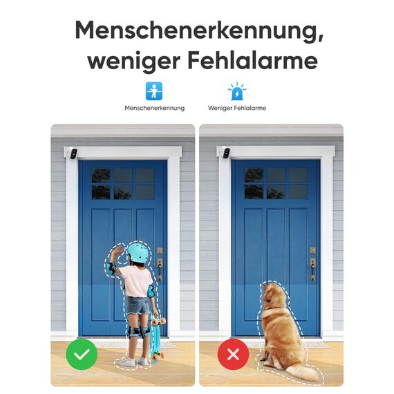 eufy Security eufyCam 2C, überwachungskamera aussen, 180 Tage Akku, HD 1080p, IP67 wetterfest, Nachtsicht, Kompatibel mit HomeKit und Solar Panel,Gebührenfreie Nutzung