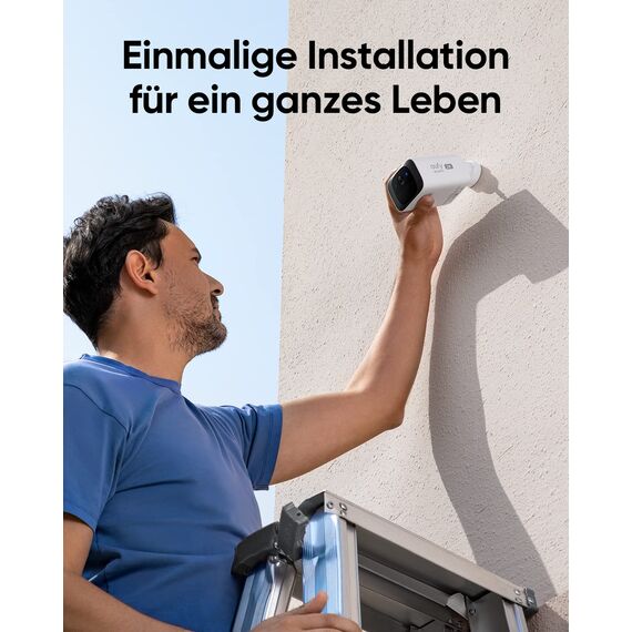 eufy Security SoloCam S220, Kamera Überwachung Aussen, 2K Auflösung, Überwachungskamera Aussen Akku, Solar, 2,4GHz WLAN, Ohne ABO, Ohne Monatliche Kosten, Gebührenfreie Nutzung