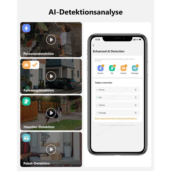Imou 2K Überwachungskamera Aussen mit AI Personen-/Fahrzeugerkennung, 360° PTZ WLAN Kamera Outdoor, Vollfarbige Nachtsicht, Automatischer Verfolgung, 2-Wege-Audio, Sirene, IP66, Funktioniert mit Alexa