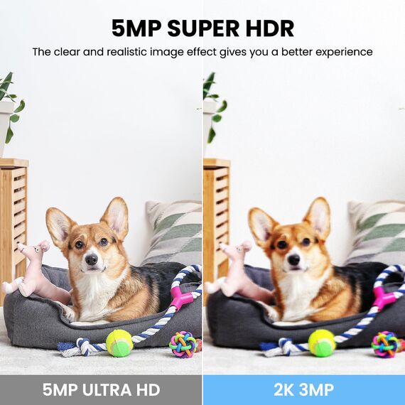 GALAYOU 5MP 3K Hundekamera mit app - Haustierkamera, Pet Camera mit Intelligente Verfolgung, Zwei-Wege-Audio, Menschenerkennung G2