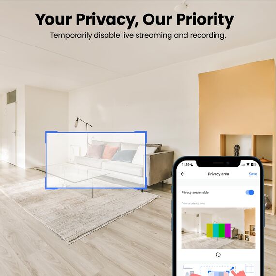 GALAYOU 3 K (5 MP) Babyphone Überwachungskamera WiFi – Überwachungskamera für den Innenbereich für Babys, menschliche Erkennung AI, intelligentes 360°-Tracking mit kontinuierlicher Aufnahme