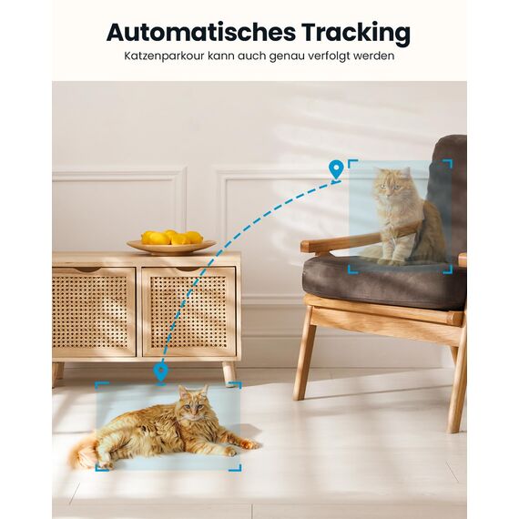 ieGeek Überwachungskamera Innen, 2K Kamera Überwachung Innen, 360° WLAN Kamera Indoor,Zwei-Wege-Audio, 15M Nachtsicht, PIR Bewegungserkennung, Auto Tracking, Alexa