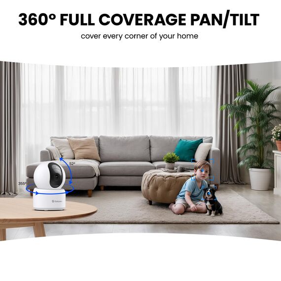 GALAYOU 3 K (5 MP) Babyphone Überwachungskamera WiFi – Überwachungskamera für den Innenbereich für Babys, menschliche Erkennung AI, intelligentes 360°-Tracking mit kontinuierlicher Aufnahme