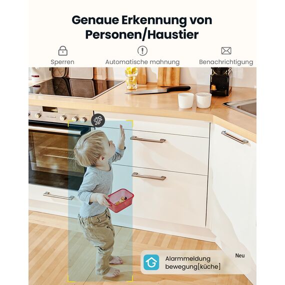 ieGeek Überwachungskamera Innen, 2K Kamera Überwachung Innen, 360° WLAN Kamera Indoor,Zwei-Wege-Audio, 15M Nachtsicht, PIR Bewegungserkennung, Auto Tracking, Alexa