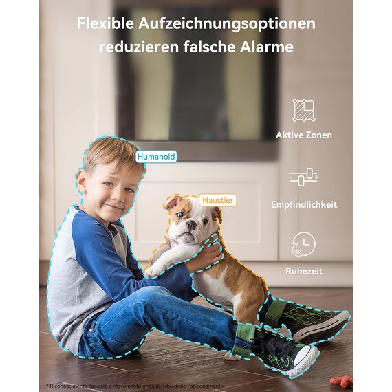 blurams 2K WLAN Kamera überwachung innen 360° Drehung Baby Monitor & Haustierüberwachung, Vollfarb-Nachtvision, Zweiweg-Audio, Menschenerkennung, 2.4G/5G WiFi 6, Kompatibel Mit Alexa