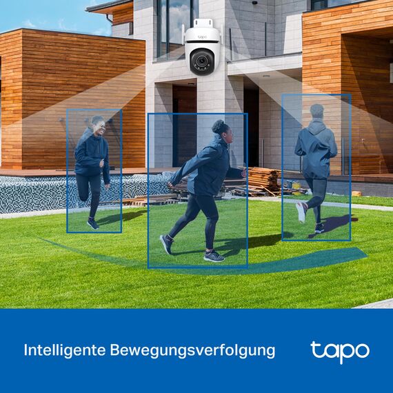 Tapo TP-Link C520WS Überwachungskamera Außen, Starlight Farbe Nachtsicht,360° Kamera aussen, 2K 4MP, 2 leistungsstarke Antennen,IP66 wetterfest, Sicherer lokaler&Cloud-Speicher, AI-Erkennung, APP