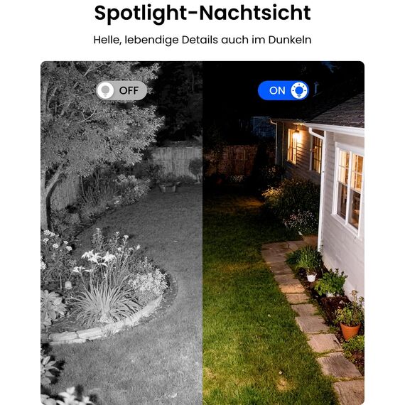 Reolink Lumus-2K 4MP Überwachungskamera Aussen mit Spotlights, 2,4/5GHz Dualband WLAN, Plug-in, smarte Person/Fahrzeug/Tiererkennung, Sofortwarnungen, Außenkamera mit Echtzeit-Gespräch