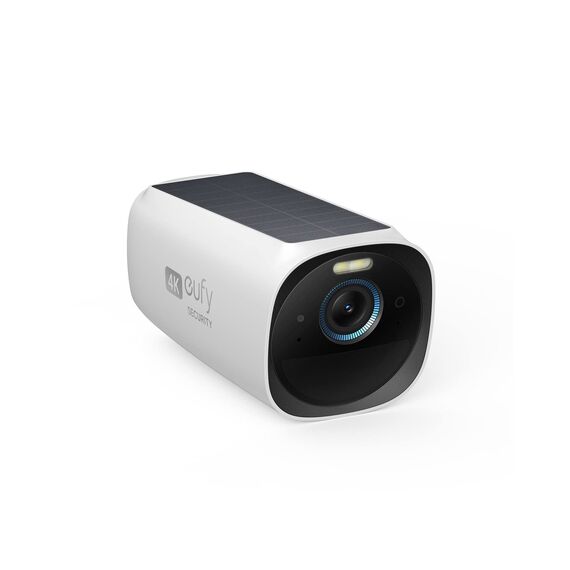 eufy Security eufyCam 3, überwachungskamera aussen, 4K kabellose überwachungskamera solar mit Gesichtserkennung K.I., Farbige Nachtsicht, Gebührenfreie Nutzung.