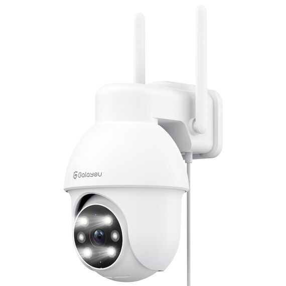GALAYOU 2K Überwachungskamera Aussen, 360° PTZ WLAN IP Kamera Überwachung Aussen, WiFi Outdoor Camera mit Farbnachtsicht, 2-Wege-Audio, IP65 wetterfest für Garten/Haus/Wohnung, Y4