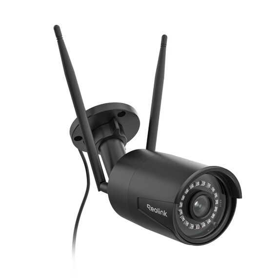 Reolink 2K+ Kabelgebundene Überwachungskamera Aussen, 2,4/5GHz WLAN Kamera Outdoor, IP67 Wetterfest, Person/Auto/Tiererkennung mit Alarmen, 5MP Nachtsicht, Zeitraffer, SD-Kartenslot, RLC-510WA Schwarz