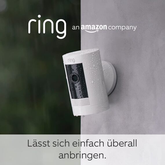 Ring Außenkamera Solar (Stick Up Cam) | Überwachungskamera aussen mit Solarpanel, 1080p-HD-Video, WLAN, witterungsbeständig, geeignet für Haus & Grundstück | 3 Kameras