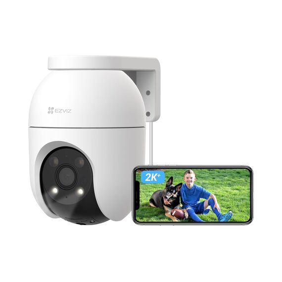 EZVIZ 4MP PTZ Überwachungskamera Aussen, WLAN IP Kamera Outdoor mit Personen-/Fahrzeugerkennung, Zwei-Wege-Audio, Automatischer Verfolgung und Vollfarb-Nachtsicht, Wetterfestes Design, C8c 2K+