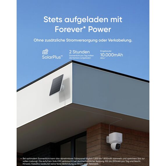 eufy eufyCam Solo E30, 2er-Pack Solar Überwachungskamera mit HomeBase S280, 360° Schwenk, KI-Tracking, 2K-Qualität, Kabellos, eufy Außen-Sicherheitskamera, Ohne Monatliche ABO-Kosten