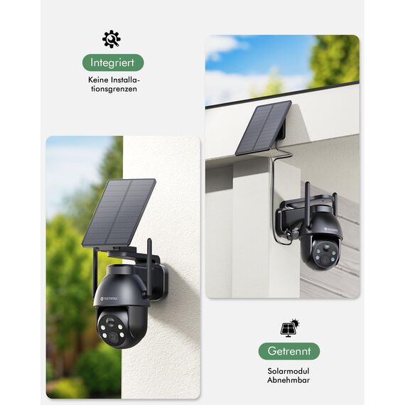 YESYAMO 2K Überwachungskamera Aussen Akku, 355°/90° Pan Tilt WLAN Kamera mit Farbnachtsicht, solar Kamera Überwachung außen, PIR Bewegungsmelder, IP66, Cloud/SD Storage, 2-Wege-Audio, 2,4 GHz WLAN