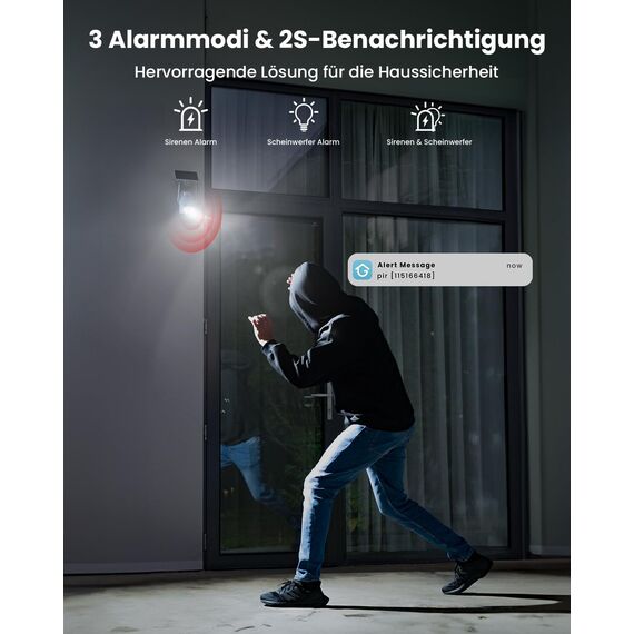 ieGeek 2K 3MP Überwachungskamera Aussen Solar, 360° PTZ Kamera Aussen Akku, 2.4GHz Kabellos Überwachungskamera mit PIR Bewegungsmelder,Farb-Nachtsicht, 2-Wege-Audio, IP65