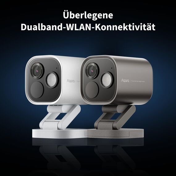 Aqara Überwachungskamera Aussen G5 Pro, 4MP Echtfarbe Nachtsicht,2,4/5GHz WLAN, HomeKit Secure Video, Kamera-Hub,Thread-Grenzrouter, Lokale Erkennung, Thread/Zigbee, Unterstützt Alexa Google (Weiß)
