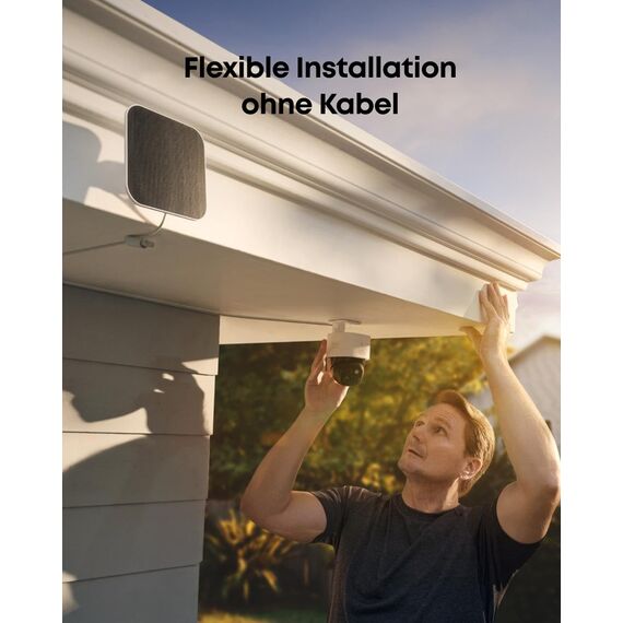 eufy Security SoloCam 2pack, Überwachungskamera aussen solar, 360°-Überwachung, Keine Toten Winkel, Überwachungskamera aussen mit 2,4-GHz-WLAN, Gebührenfreie Nutzung, HomeBase 3 kompatibel