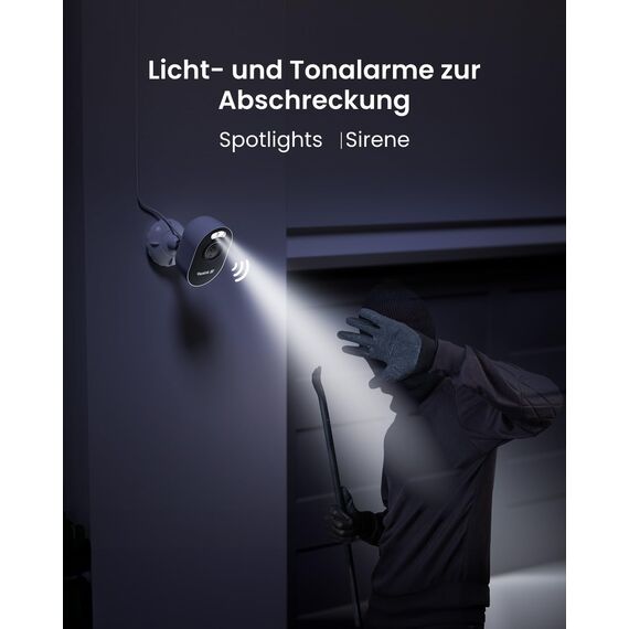 Reolink 4K Wi-Fi 6 Überwachungskamera Aussen mit 2,4/5GHz Dual-Band Wi-Fi, Farb-Nachtsicht, Plug-In WLAN Kamera Outdoor mit 24/7-Aufzeichnung, Intelligente Erkennung, Sirene, Wetterfest, Lumus Pro