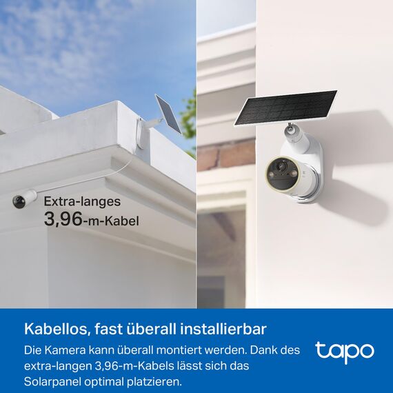 Tapo C460 KIT 4K 8MP Solar Überwachungskamera Aussen Akku, Starlight-Farb-Nachtsicht, Dual-Band WLAN, Magnetfuß, Verschlüsselte microSD-Aufzeichnung, KI-Erkennung, 10000-mAh-Akku