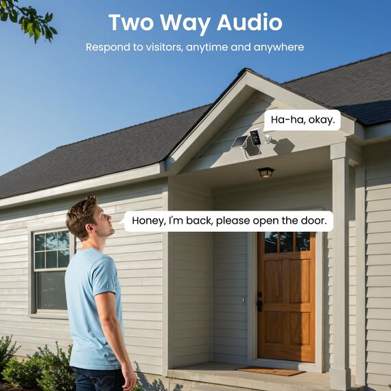 wansview Überwachungskamera Aussen Solar Akku - 2K Kamera Überwachung Aussenkamera WLAN Kabellos Akku mit Solarpanel, WiFi Camera Outdoor, Farbnachtsicht, PIR Bewegungserkennung, 2-Wege-Audio, IP65