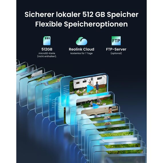 Reolink 4K 4G LTE Überwachungskamera Aussen mit SIM Karte Ohne WLAN, 355°&140° PTZ Solar Kamera Outdoor mit 8MP Farbnachtsicht, 32GB microSD-Karte, Go PT Ultra (Grau) +Solarpanel