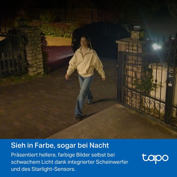 Tapo C460 KIT 4K 8MP Solar Überwachungskamera Aussen Akku, Starlight-Farb-Nachtsicht, Dual-Band WLAN, Magnetfuß, Verschlüsselte microSD-Aufzeichnung, KI-Erkennung, 10000-mAh-Akku