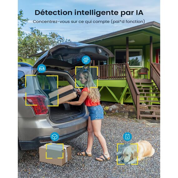 ieGeek 2K Überwachungskamera Aussen Solar: 360° PTZ Kamera Überwachung Aussen, 2.4GHz Aussenkamera WLAN kabellos akku mit PIR Bewegungsmelder, Outdoor Kamera mit Farb-Nachtsicht, 2-Wege-Audio, S5