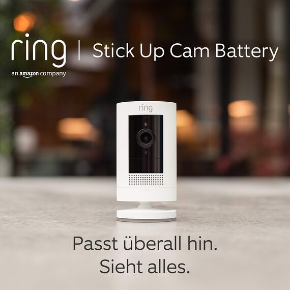 Ring Außenkamera Solar (Stick Up Cam) | Überwachungskamera aussen mit Solarpanel, 1080p-HD-Video, WLAN, witterungsbeständig, geeignet für Haus & Grundstück | 2 Kameras