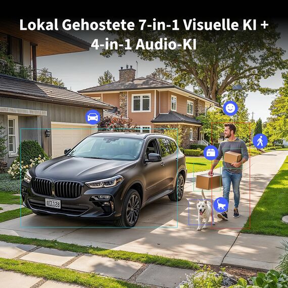 Aqara Überwachungskamera Aussen G5 Pro, 4MP Echtfarbe Nachtsicht,2,4/5GHz WLAN, HomeKit Secure Video, Kamera-Hub,Thread-Grenzrouter, Lokale Erkennung, Thread/Zigbee, Unterstützt Alexa Google (Grau)