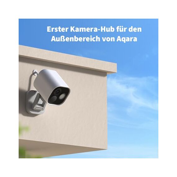 Aqara 4MP Kamera-Hub G5 Pro PoE, Echtfarbe Nachtsicht Überwachungskamera Aussen, HomeKit Secure Video, Thread-Grenzrouter, Lokale Erkennung, Thread/Zigbee, Unterstützt Alexa Google SmartThings (Weiß)