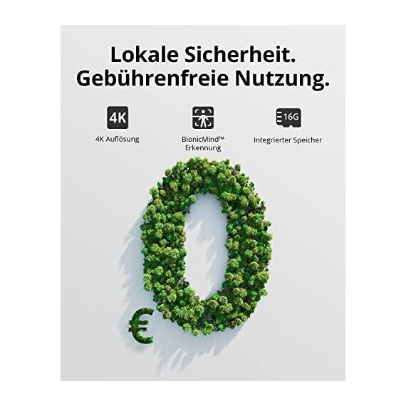 eufy Security eufyCam S300 3C,Überwachungskamera aussen,4K kabellose mit Gesichtserkennung und K.I, Farbige Nachtsicht,Erweiterbarer Speicher auf 16TB, Überwachungskamera Set 4+1,Gebührenfreie Nutzung