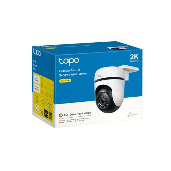 TP-Link Tapo C510W Kameraüberwachung aussen, WLAN IP Kamera, 360° Schwenk-/Neige, 2K Auflösung, Vollfarbige Nachtsicht, IP65 wasserdicht, Intelligente Bewegungsverfolgung, Zwei-Wege-Audio