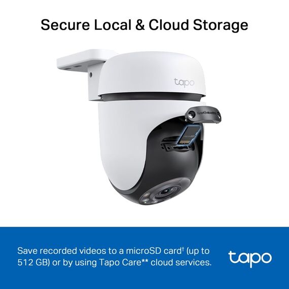 TP-Link Tapo C510W Kameraüberwachung aussen, WLAN IP Kamera, 360° Schwenk-/Neige, 2K Auflösung, Vollfarbige Nachtsicht, IP65 wasserdicht, Intelligente Bewegungsverfolgung, Zwei-Wege-Audio