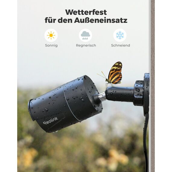 Reolink 5MP PoE Überwachungskamera Aussen mit Personen-/Autoerkennung, Smarte IP Kamera Outdoor mit Zeitraffer, 30m IR Nachtsicht, IP67 Wasserfest, Audio, microSD Kartensteckplatz, RLC-510A Schwarz