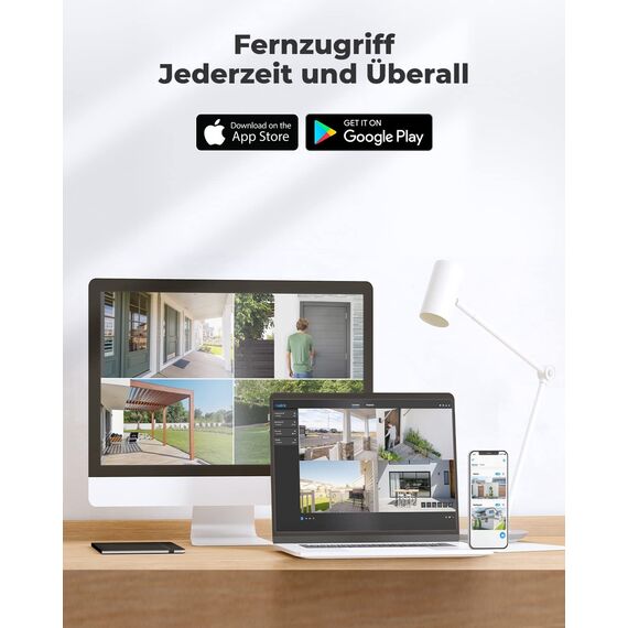 Reolink 5MP PoE Überwachungskamera Aussen mit Personen-/Autoerkennung, Smarte IP Kamera Outdoor mit Zeitraffer, IR Nachtsicht, Audio, Wasserfest, microSD Kartensteckplatz, RLC-520A Schwarz