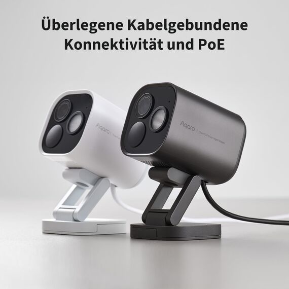 Aqara 4MP Kamera-Hub G5 Pro PoE, Echtfarbe Nachtsicht Überwachungskamera Aussen, HomeKit Secure Video, Thread-Grenzrouter, Lokale Erkennung, Thread/Zigbee, Unterstützt Alexa Google SmartThings (Grau)