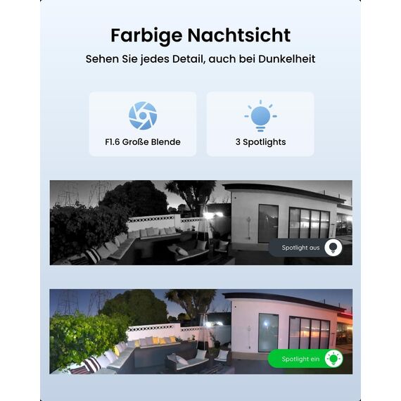 Reolink 4K Wi-Fi 6 Überwachungskamera Aussen mit 180° Panoramablick, 2.4/5GHz Dual-Band WLAN Kamera Outdoor mit Perimeterschutz, Farbnachtsicht, Smart-Erkennung, 2-Wege-Audio, Plug-in, Elite WiFi