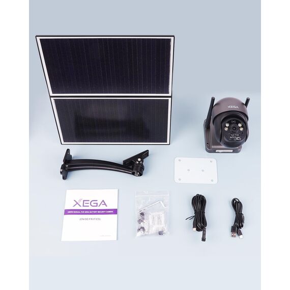 Xega 4G LTE Überwachungskamera mit SIM Karte Aussen【20W Solarpanel】20,000mAh Akku 2K 3MP PTZ Solar Kabellos Überwachungskamera ohne WLAN, 355°/95° Schwenkbar, Farb-Nachtsicht, PIR Erkennung (No WiFi)