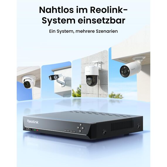 Reolink 4K+ Ultra HD 12MP PoE Überwachungskamera Aussen mit Strahler, Menschen-/Fahrzeugerkennung, Farbnachtsicht, Zwei-Wege-Audio, Bewegungswarnungen, RLC-1212A