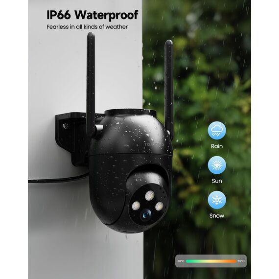 5MP Überwachungskamera Aussen: Kamera Überwachung Aussen 2,4/5Ghz WiFi IP Kamera Outdoor Kabel 360°PTZ Videoüberwachung Aussen Camera Dome Homekit mit 24/7 Videoaufzeichnung Automatischer Verfolgung