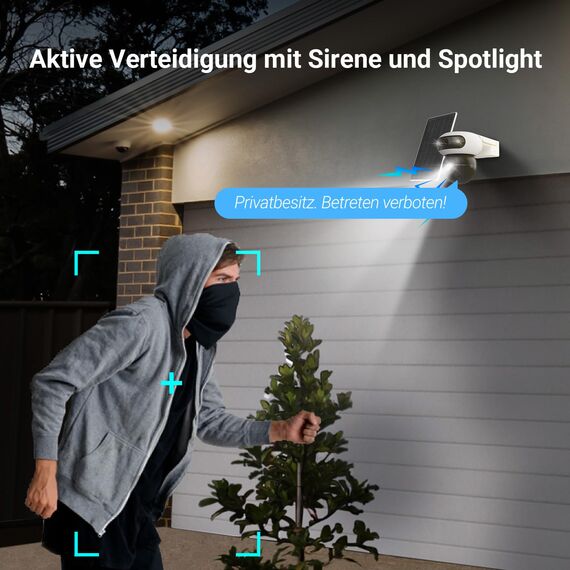 EZVIZ 4MP+4MP WLAN Überwachungskamera Aussen Akku Solar, Pan&Tilt Dual-Objektiv, 10400mAh Batterie, Auto-Tracking, Farbnachtsicht, Personen-/Fahrzeugerkennung, 2-Wege-Audio, CB90 Dual + 8W Solarpanel