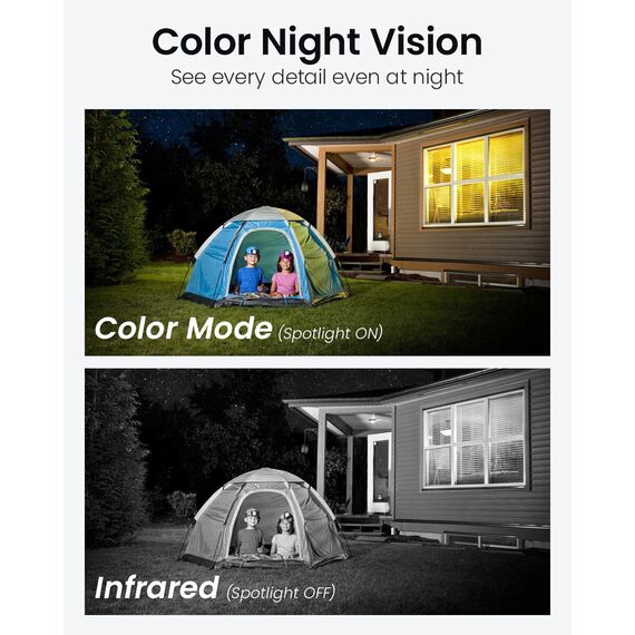 DEKCO 2K Überwachungskamera Aussen WLAN 2 Packungen, 350°/90° Schwenkbar WLAN Kamera Outdoor, 3MP WiFi Kamera mit Automatische Verfolgung, 30m Nachtsicht in Farbe, 2-Wege Audio, IP66…