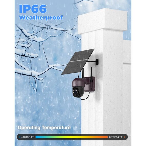 Xega 4G LTE Überwachungskamera mit SIM Karte Aussen【20W Solarpanel】20,000mAh Akku 2K 3MP PTZ Solar Kabellos Überwachungskamera ohne WLAN, 355°/95° Schwenkbar, Farb-Nachtsicht, PIR Erkennung (No WiFi)