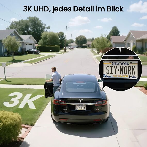 aosu 3K Überwachungskamera Aussen Solar Akku, 6 Cam-Kit & aosuBase 2.0, 5MP 360° PTZ Panorama, Kein Abonnement, Bis zu 1 TB erweiterbar-32 GB integriert, Auto-Tracking Farb-Nachtsicht 2 Wege Audio