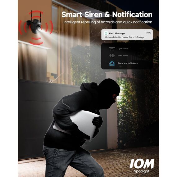 Überwachungskamera Aussen: 2K Kamera Überwachung Aussen Wlan IP Kamera Outdoor Kabel Außenkamera 2,4G/5G WiFi PTZ Homekit Videoüberwachung Outdoor Camera Schwarz mit Automatische Nachverfolgung