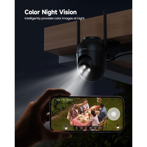 2 Stück Überwachungskamera Aussen - 5MP Kamera Überwachung Aussen 2,4/5Ghz Wlan IP Kamera Outdoor Außenkamera Kabel 360°PTZ Videoüberwachung Aussen Camera Dome Homekit mit Automatischer Verfolgung