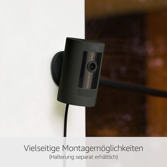 Zertifiziert und generalüberholt Ring Außenkamera Netzstecker (Plug-in)|Überwachungskamera aussen mit 1080p-HD-Video, WLAN, witterungsbeständig, geeignet für dein Haus & Grundstück, Alexa-kompatible