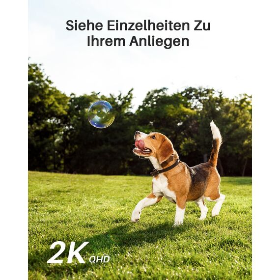 WUUK Überwachungskamera Aussen Akku, Kamera Überwachung Innen, 2K, Ohne ABO, 32 GB Lokalem Speicher, Nachtsicht, 2.4/5GHz WLAN, Kompatibel Mit Alexa & Google, Basisstation + 2-Kamera-Set