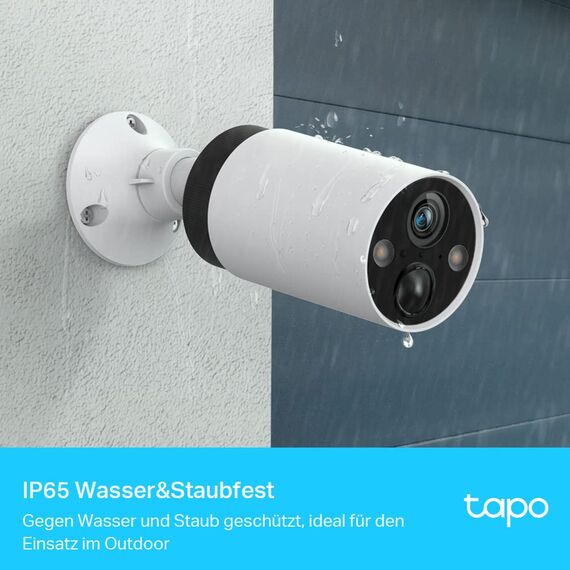 Tapo C420S2 Überwachungskamera Aussen, 2K Hochauflösung, 5200mAh wiederaufladbarer Akku, Vollfarb-Nachtsicht, Intelligente Identifikation, microSD-Karte und Cloud-Speicher, 2-Cam-Set